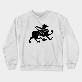 Medieval Royal Griffin Silhouette Crewneck Sweatshirt